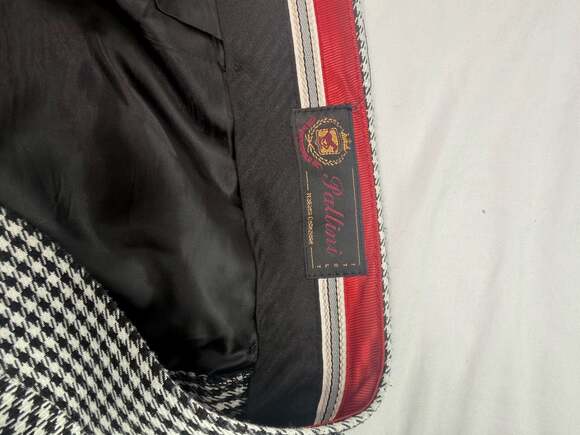 Pallini Men's Gray Houndstooth Pleated Dress Pants Size 47R - Picture 4 of 4